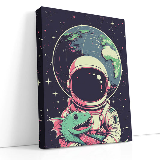 Space Dinosaur Adventure Canvas Print