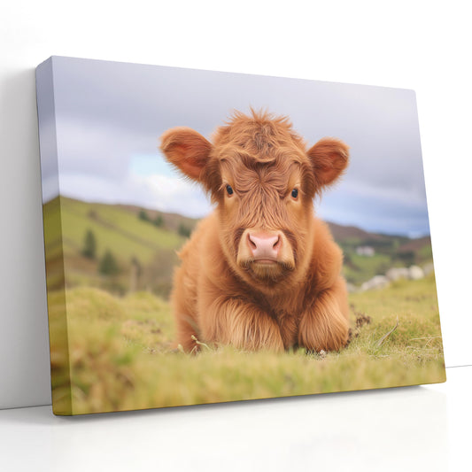 Canvas Print        Rustic Cow Countryside