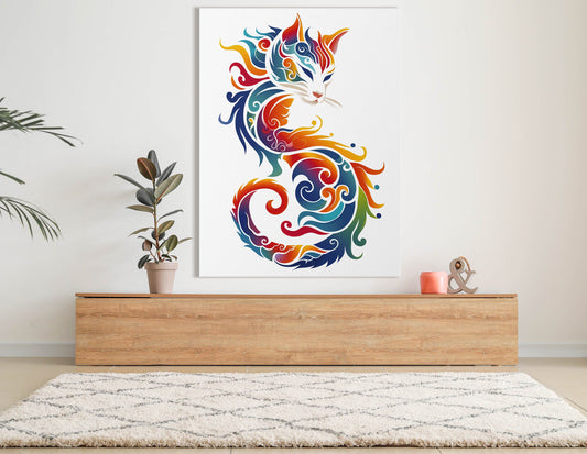  Colorful Feline Artwork