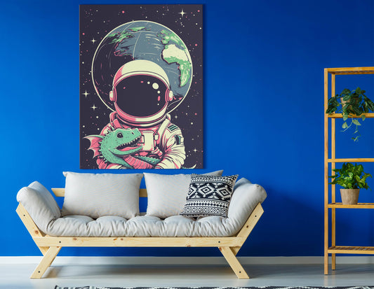 Stellar Astronaut Scene Wall Art